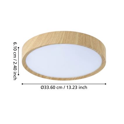 Eglo - LED-kattovalaisin kylpyhuoneeseen LED/14,6W/230V IP44 beige