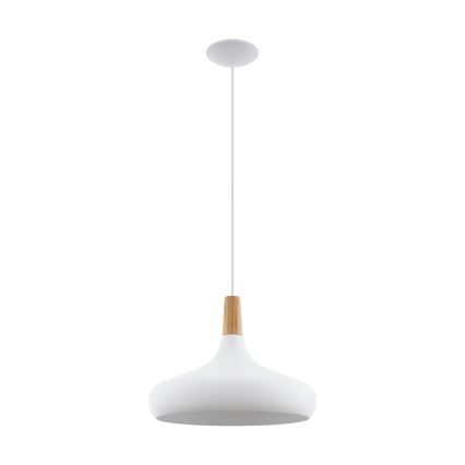 Eglo - Riippuvalaisin kaapelilla 1xE27/40W/230V, Ø 40 cm, valkoinen