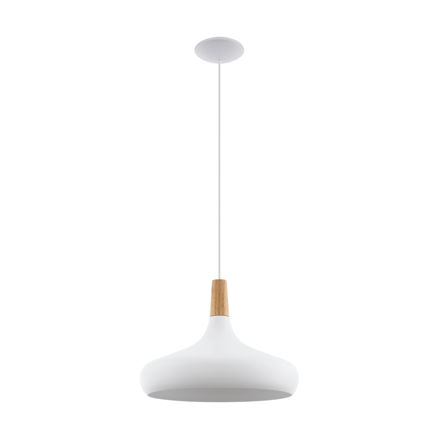 Eglo - Riippuvalaisin kaapelilla 1xE27/40W/230V, Ø 40 cm, valkoinen