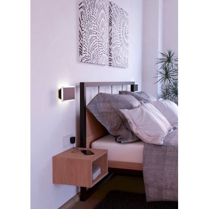 Eglo - LED-seinävalaisin LED/12W/230V 3000K 12x23 cm musta