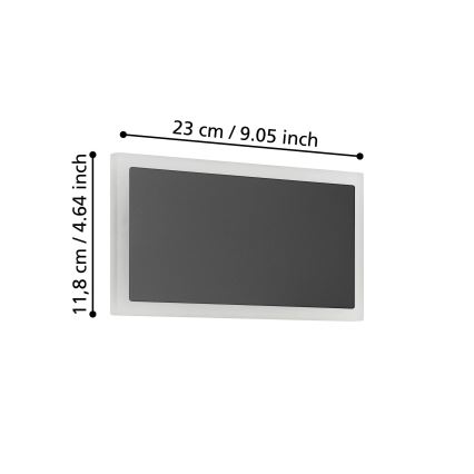 Eglo - LED-seinävalaisin LED/12W/230V 3000K 12x23 cm musta