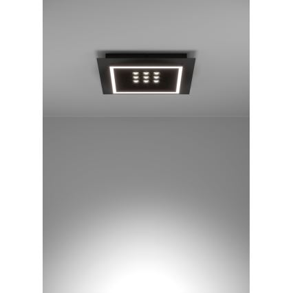 Eglo - Himmennettävä LED-kattovalaisin LED/21,4W/230V 2700-6500K musta + kauko-ohjaus