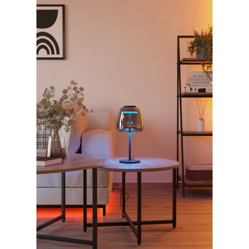 Eglo - LED RGBW Himennettävä pöytävalaisin LED/7,7W/230V 2700-6500K savunharmaa