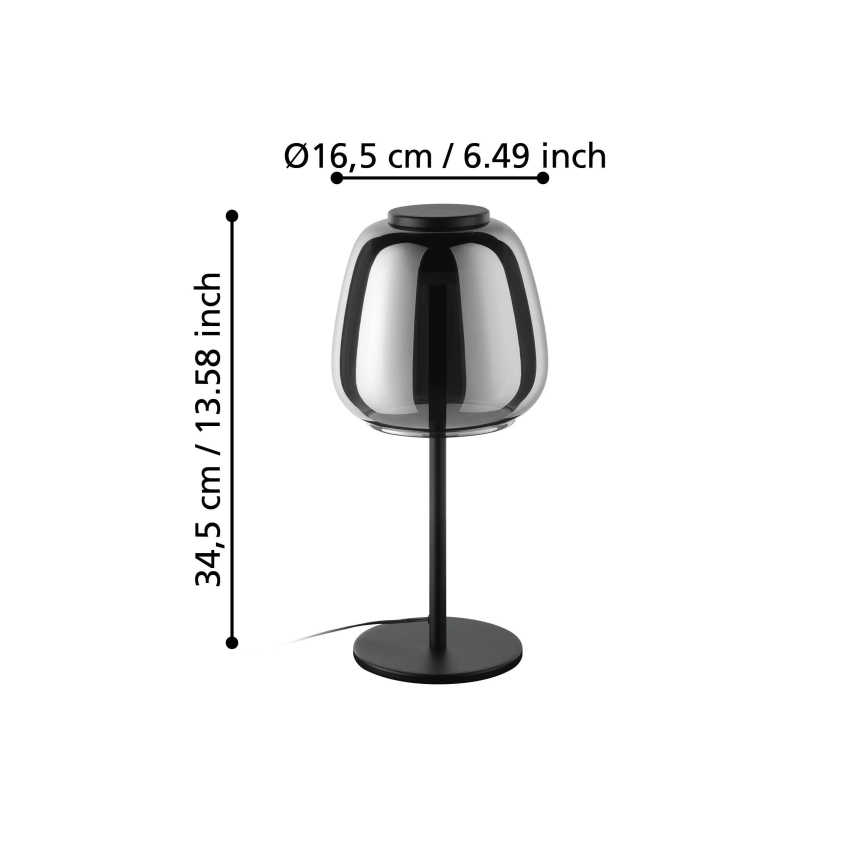 Eglo - LED RGBW Himennettävä pöytävalaisin LED/7,7W/230V 2700-6500K savunharmaa