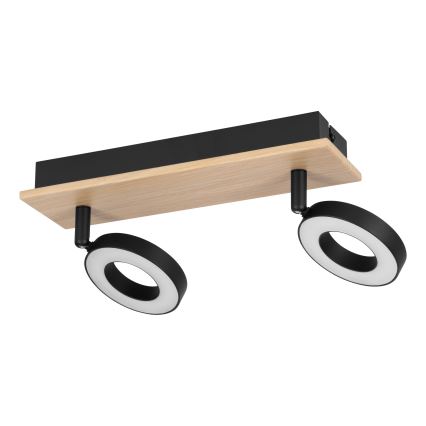 Eglo - LED-kohdevalaisin 2xLED/4,2W/230V musta/ruskea