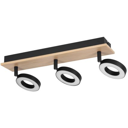 Eglo - LED-kohdevalaisin 3xLED/4,2W/230V musta/ruskea