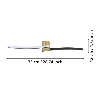 Eglo - LED-kattovalaisin LED/12W/230V 4000K musta