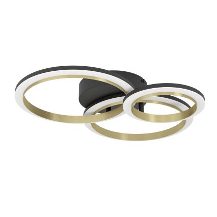 Eglo - Himmennettävä LED-kattovalaisin LED/20W/230V 4000K musta/kulta