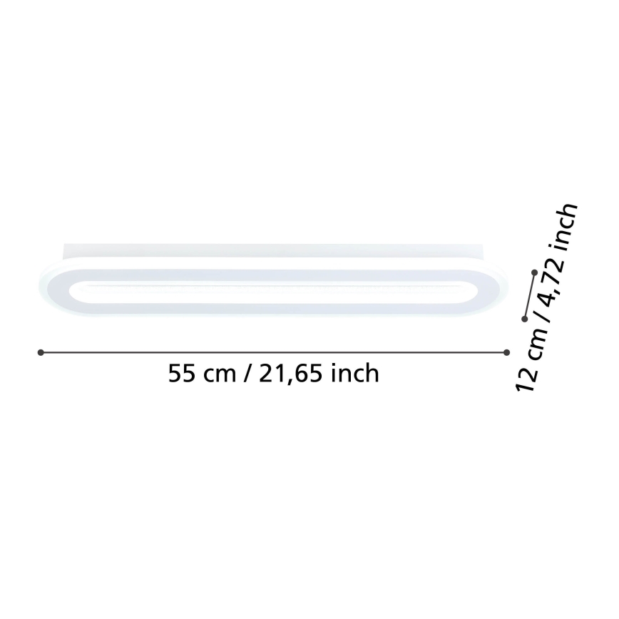 Eglo - Himmennettävä LED-kattovalaisin LED/20W/230V 2700-6500K valkoinen + kauko-ohjaus