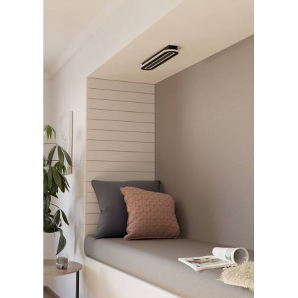 Eglo - Himmennettävä LED-kattovalaisin LED/20W/230V 2700-6500K musta + kauko-ohjaus