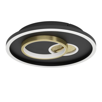 Eglo - LED kattovalaisin LED/14W/230V + LED/8,5W, halkaisija 38 cm, musta/kultainen