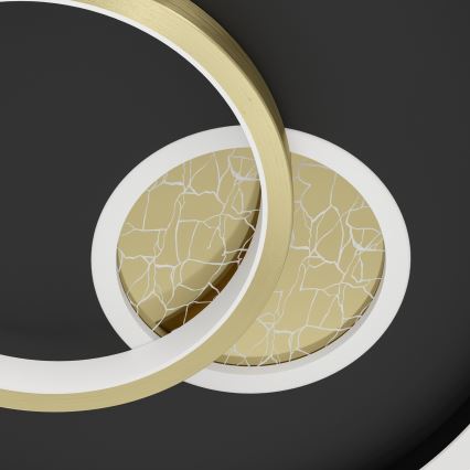 Eglo - LED kattovalaisin LED/14W/230V + LED/8,5W, halkaisija 38 cm, musta/kultainen