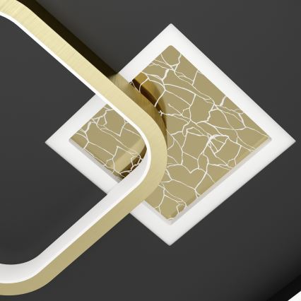 Eglo - LED kattovalaisin LED/16,2W/230V + LED/9,2W 38x38 cm musta/kultainen