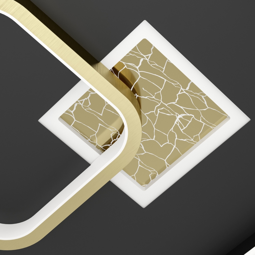 Eglo - LED kattovalaisin LED/16,2W/230V + LED/9,2W 38x38 cm musta/kultainen