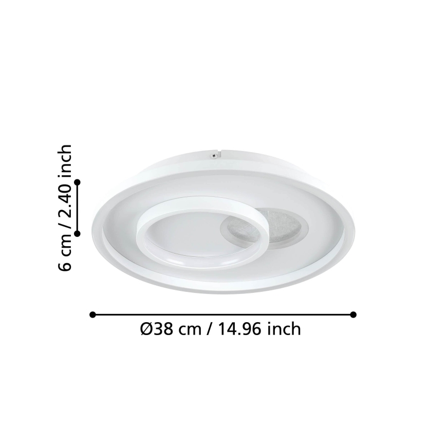 Eglo - LED-kattovalaisin LED/14W/230V + LED/8,5W, Ø 38 cm, valkoinen