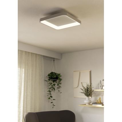 Eglo - Himmennettävä LED-kattovalaisin LORETELLO LED/12W/230V valkoinen + kauko-ohjaus