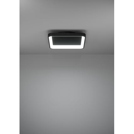 Eglo - Himmennettävä LED-kattovalaisin LED/12W/230V 2700-6500K musta + kauko-ohjaus