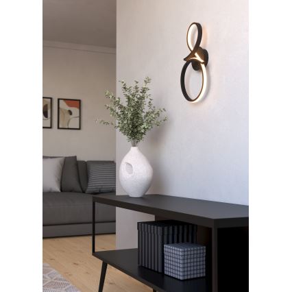 Eglo - LED-seinävalaisin LED/11,4W/230V 3000K musta