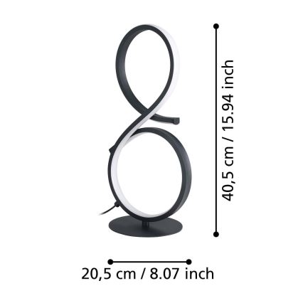 Eglo - LED-pöytävalaisin LED/11,4W/230V 3000K musta