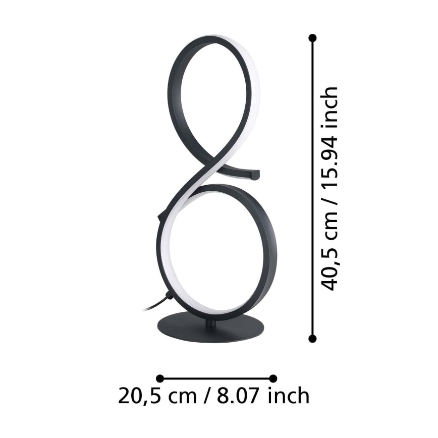 Eglo - LED-pöytävalaisin LED/11,4W/230V 3000K musta