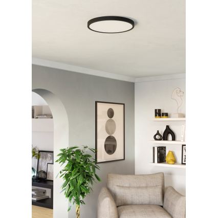 Eglo - LED-kattovalaisin LED/17W/230V 2700/4000/6500K Ø 38,9 cm musta