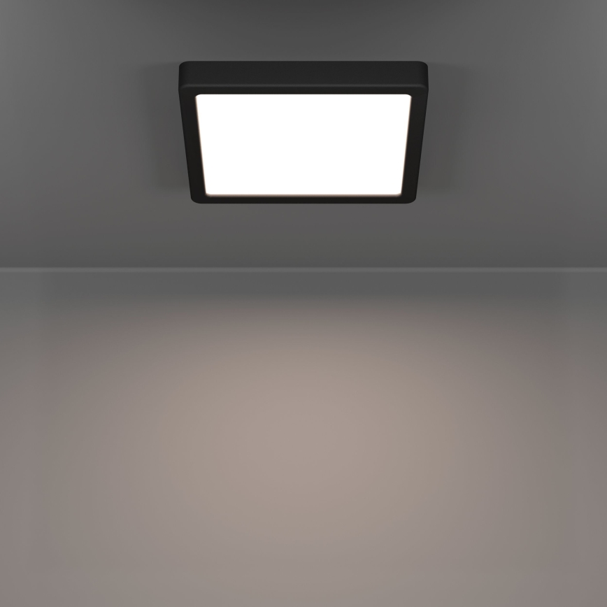 Eglo - LED Kattovalaisin LED/10,5W/230V 2700/4000/6500K 22x22cm musta