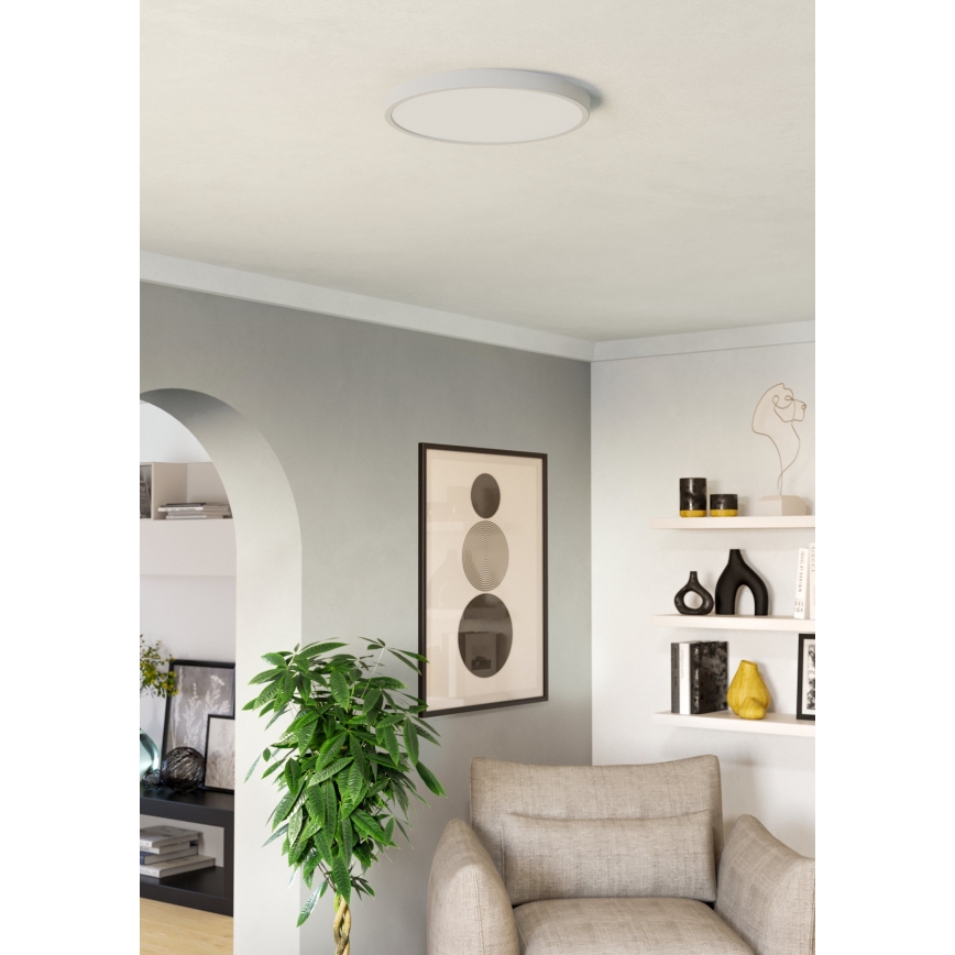Eglo - LED-kattovalaisin, 17 W, 230 V, 2700/4000/6500 K, halkaisija 38,9 cm, valkoinen