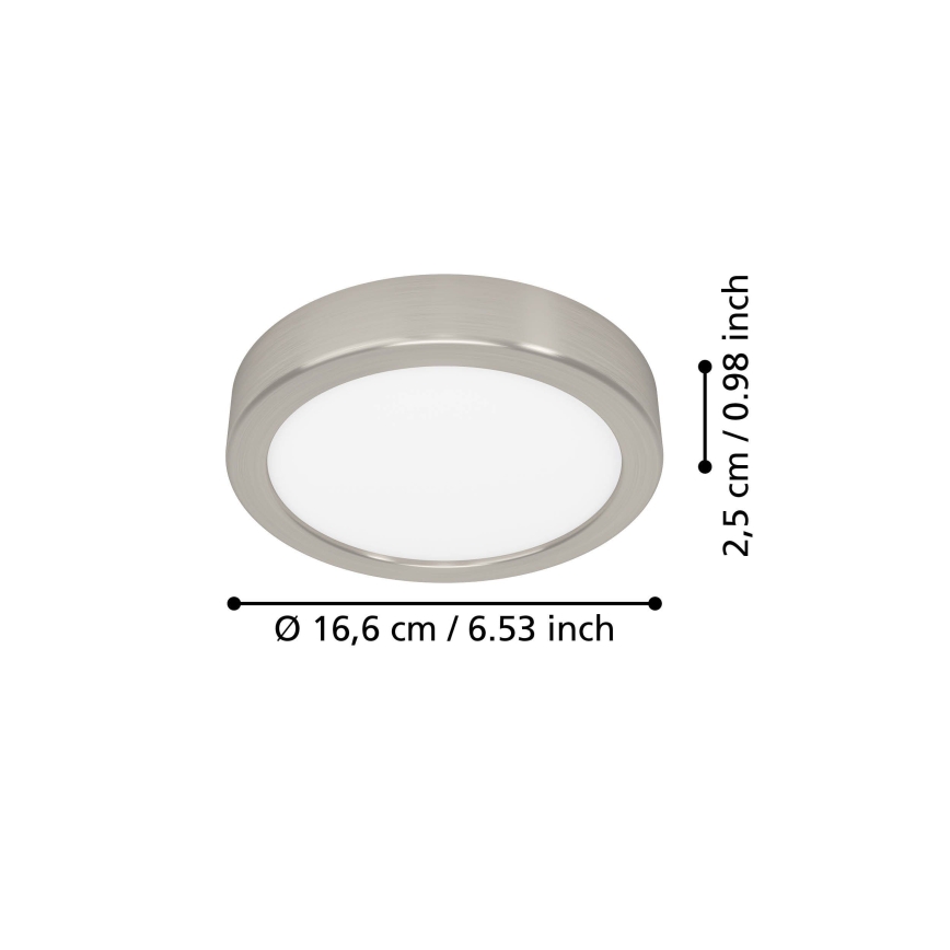 Eglo - LED-kattovalaisin LED/7,5W/230V 2700/4000/6500K halkaisija 16,6 cm mattakromi