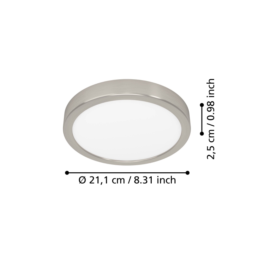Eglo - LED-kattovalaisin LED/11,5W/230V 2700/4000/6500K halkaisija 21,1 cm mattakromi