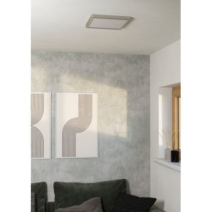 Eglo - LED-kattovalaisin LED/13W/230V 2700/4000/6500K 29x29 cm mattakromi