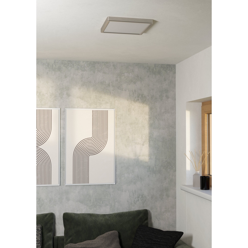 Eglo - LED-kattovalaisin LED/13W/230V 2700/4000/6500K 29x29 cm mattakromi
