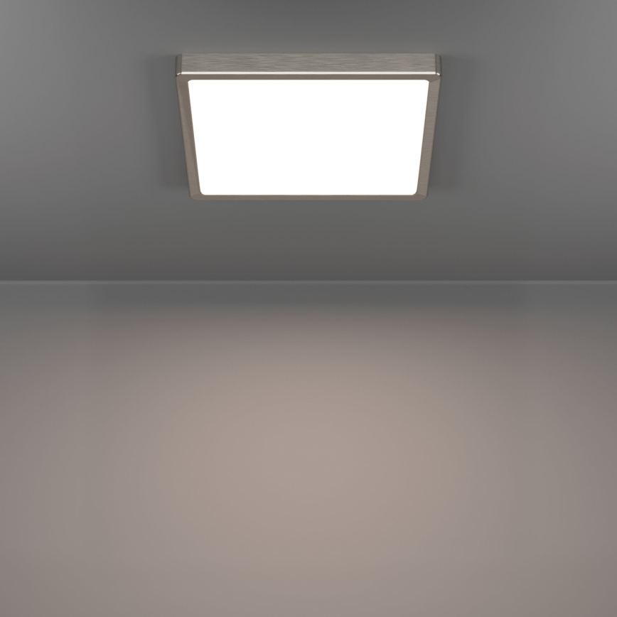 Eglo - LED-kattovalaisin LED/13W/230V 2700/4000/6500K 29x29 cm mattakromi