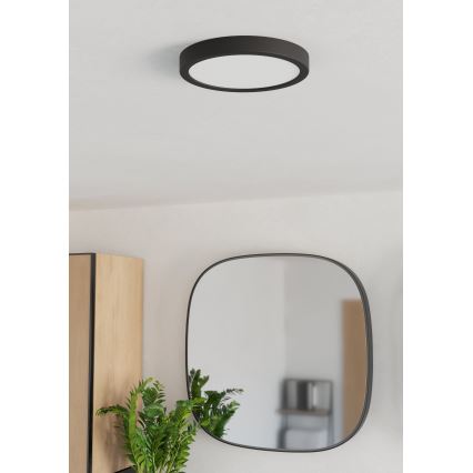 Eglo - LED-kylpyhuoneen kattovalaisin LED 11,5 W / 230 V, 2700/4000/6500 K, halkaisija 21,1 cm, IP44, musta