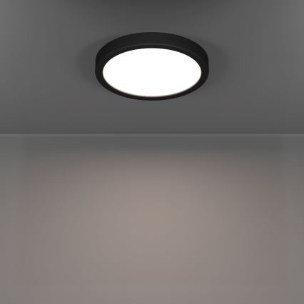 Eglo - LED-kylpyhuoneen kattovalaisin LED 11,5 W / 230 V, 2700/4000/6500 K, halkaisija 21,1 cm, IP44, musta