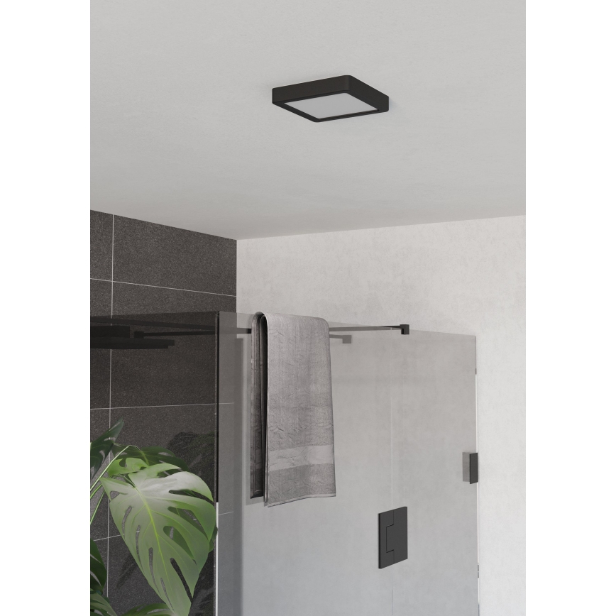 Eglo - LED kylpyhuoneen kattovalaisin LED/7W/230V 2700/4000/6500K 15x15 cm IP44 musta