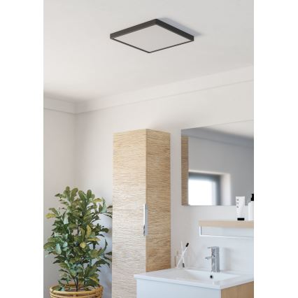 Eglo - LED kylpyhuoneen kattovalaisin LED/13W/230V 2700/4000/6500K 29x29 cm IP44 musta