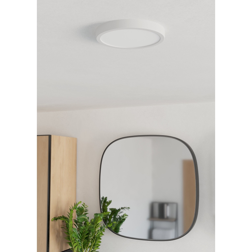 Eglo - LED-kattovalaisin kylpyhuoneeseen LED / 11,5 W / 230 V, 2700 / 4000 / 6500 K, halkaisija 21,1 cm, IP44, valkoinen