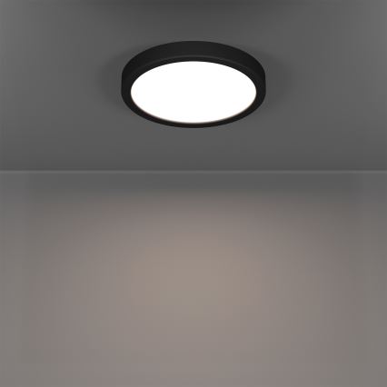 Eglo - LED RGBW himmennettävä kylpyhuoneen kattovalaisin LED/11,2W/230V 2700-6500K Ø 21,1cm IP44 musta