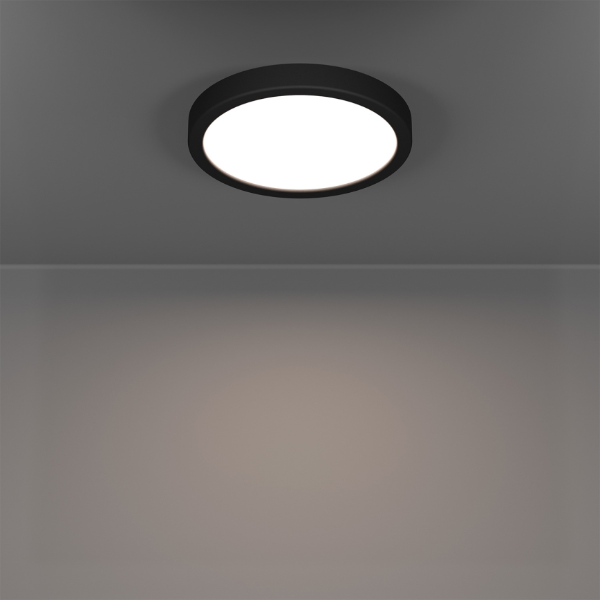Eglo - LED RGBW himmennettävä kylpyhuoneen kattovalaisin LED/11,2W/230V 2700-6500K Ø 21,1cm IP44 musta