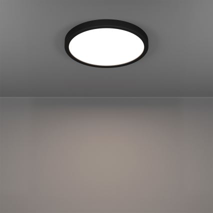 Eglo - LED RGBW himmennettävä kylpyhuoneen kattovalaisin LED/14,3W/230V 2700-6500K Ø 27,8 cm IP44 musta