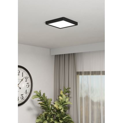 Eglo - LED RGBW himmennettävä kylpyhuoneen kattovalaisin LED/10,5W/230V 2700-6500K 22x22 cm IP44 musta