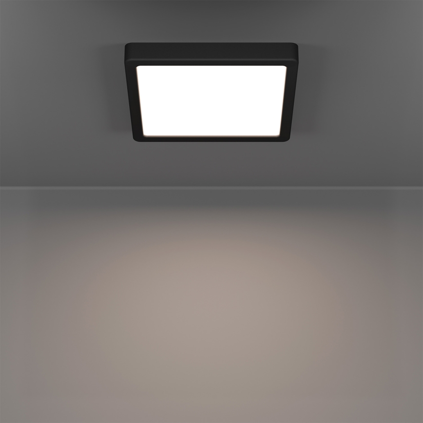 Eglo - LED RGBW himmennettävä kylpyhuoneen kattovalaisin LED/10,5W/230V 2700-6500K 22x22 cm IP44 musta