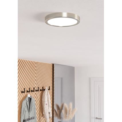 Eglo - LED RGBW himmennettävä kylpyhuoneen kattovalaisin LED/11,2W/230V 2700-6500K halkaisija 21,1 cm IP44 mattakromi