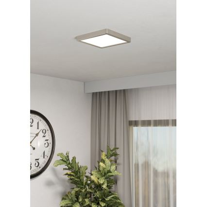Eglo - LED RGBW himmennettävä kylpyhuoneen kattovalaisin LED/10,5W/230V 2700-6500K 22x22 cm IP44 mattakromi