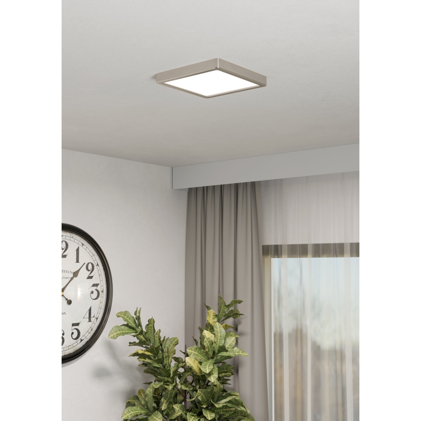 Eglo - LED RGBW himmennettävä kylpyhuoneen kattovalaisin LED/10,5W/230V 2700-6500K 22x22 cm IP44 mattakromi