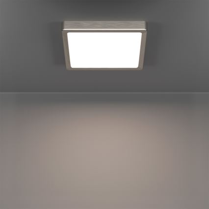 Eglo - LED RGBW himmennettävä kylpyhuoneen kattovalaisin LED/10,5W/230V 2700-6500K 22x22 cm IP44 mattakromi