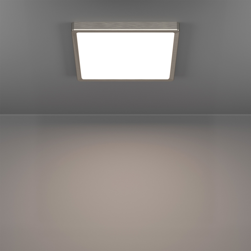 Eglo - LED RGBW himmennettävä kylpyhuoneen kattovalaisin LED/13,5W/230V 2700-6500K 29,5x29,5 cm IP44 mattakromi