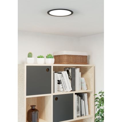 Eglo - LED-upotettava kattovalaisin LED/18,5W/230V 2700/4000/6500K halkaisija 21,6 cm musta