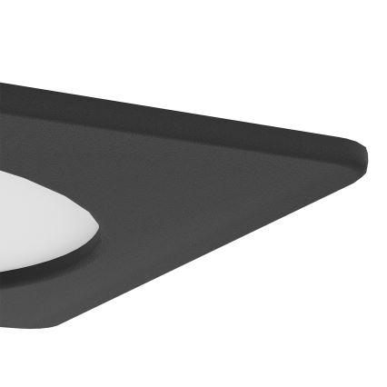 Eglo - LED-upotettava alasvalo LED/6,3W/230V 2700/4000/6500K 11,9x11,9 cm musta
