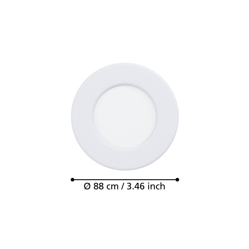 Eglo - SETTI 3x LED upotettava kattovalaisin LED/3,7W/230V 2700/4000/6500K halkaisija 8,8 cm valkoinen